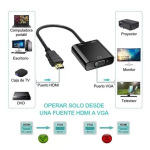 Adaptador HDMI Macho a VGA Hembra, Color Negro - Image 3