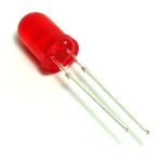 Led Normal Difuso Rojo 5mm, 2-2.2V 20mA
