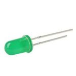 Led Normal Difuso Verde 5mm, 2-2.2V 20mA