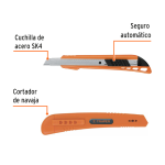 Navaja Cuerpo Plástico de 9mm, Truper - Image 2