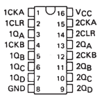 Contador de Década Doble 4 Bits, 74LS390 TTL - Image 2
