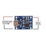 Módulo Cargador para Batería de Litio 18650, Micro USB, TP4056 1A - Image 3