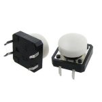 Switch Pulsador 12x12x7.3mm de 4 Pines, Color Blanco