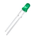 Led Normal Difuso Verde 3mm, 2-2.2V 20mA