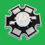 Led SMD Color Verde de 1W, 3.4-3.8VDC con Disipador de Calor de 20mm