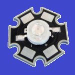 Led SMD Color Azul de 1W, 3.6-3.8VDC con Disipador de Calor de 20mm