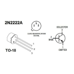 Transistor Metálico 2N2222A, NPN 40V 800mA, TO-18 - Image 3