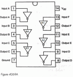 Compuerta Lógica Inversora CMOS NOT CD4069BE - Image 2