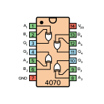 Compuerta XOR de 2 Entradas CD4070 CMOS - Image 2