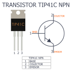 Transistor NPN TIP41C, 100V 6A 65W, TO-220 - Image 2