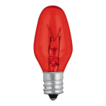Foco Incandescente 125VAC 7.5W, Color Rojo