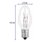 Foco Incandescente 125VAC 7.5W, Color Amarillo - Image 3