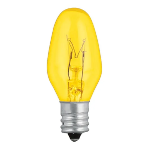 Foco Incandescente 125VAC 7.5W, Color Amarillo
