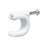 Bolsa de 20 Grapas Curvas para Cable, 8mm, Color Blanco, Volteck - Image 2