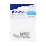 Bolsa con 4 Conectores Coaxial RG6 Tipo Barril, Volteck