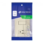 Placa con Contacto Polarizado y Aterrizado + 1 Interruptor Sensillo, Volteck