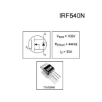 Mosfet NC-POWER IRF540N Canal N, 100V 33A - Image 2