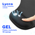 Mouse Pad Ergonómico con Gel, Color Negro - Image 3