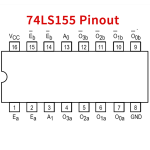 Demultiplexor y Decodificador de 2 a 4 Líneas 74LS155 TTL - Image 2