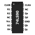 Contador de Décadas 4 Bits, 74LS90 TTL - Image 2