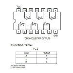 Compuerta Lógica NOT con 6 Inversores Hexagonales Buffer/Driver, 74LS06 TTL - Image 2