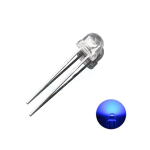 Led de Sombrero Azul 5mm, 3-3.2V 20mA