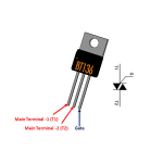 Triac BT136 600V 4A TO-220 - Image 2