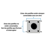 Pulsador Push Botón 4 pines 6X6X5mm NA - Image 2