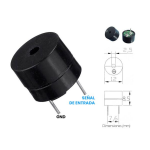 Buzzer Pasivo 16 ohm, CA/2KHz, 3-12VDC 25mA - Image 3