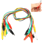 Cable Puente de 40 cm de Largo con Pinzas Tipo Lagarto Pequeño 2.7X1CM, por Unidad