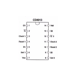 Circuito Integrado Dual Flip-Flop Tipo D, CD4013B CMOS - Image 2