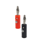 Par de Conectores Banana 4MM, Rojo y Negro