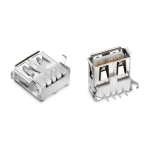 Conector USB Hembra 2.0 Tipo A, Horizontal para Placa
