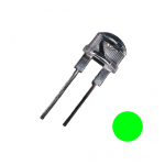Led de Sombrero Verde 8mm, 3.2-3.4V 20mA