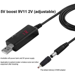 Cable Convertidor USB Boost 5VDC a 9VDC/10VDC + conector de 3.5X1.35MM - Image 3