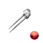Led de Sombrero Rojo 5mm, 2-2.2V 20mA