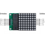 Módulo Matriz Led 8X8 MAX7219 SPI 1 Pantalla, Color Rojo - Image 2