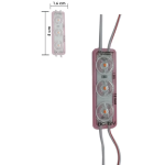 Módulo de 3 Led 2835, 1.5W 12VDC, Color Rosado