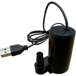 Mini Bomba de Agua Sumergible Vertical, 3-5VDC, 0.18A, 70-120L/H con Conexión USB, Color Negro - Image 2