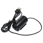 Mini Bomba de Agua Sumergible Vertical, 3-5VDC, 0.18A, 70-120L/H con Conexión USB, Color Negro