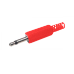 Plug de Audio Mono 3.5mm de Plástico, Color Rojo