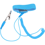 Pulsera Antiestática Ajustable con Cable de Conexión a Tierra, Color Celeste - Image 2
