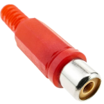 Plug RCA Hembra Color Rojo