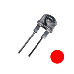 Led de Sombrero Rojo 8mm, 2-2.2V 20mA