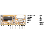 Receptor Inalámbrico PT2262, RXC6 433 Mhz, Superheterodino para AVR - Image 2