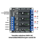 Módulo Relé de Estado Solido 5VDC de 4 Canales - Image 2