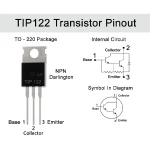 Transistor TIP122 NPN, 100V 5A, TO-220 - Image 2