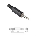 Plug de Audio 3.5mm de Plástico, 4 Polos