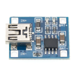 Módulo Cargador para Batería de Litio 18650, Mini USB, TP4056 1A