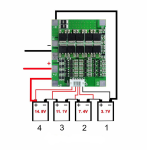 Placa de Protección de Batería BMS, 14.8V 4S, 30A - Image 3